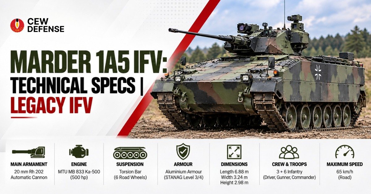 Marder 1A5 IFV Technical Specifications and Legacy Armored Vehicle History