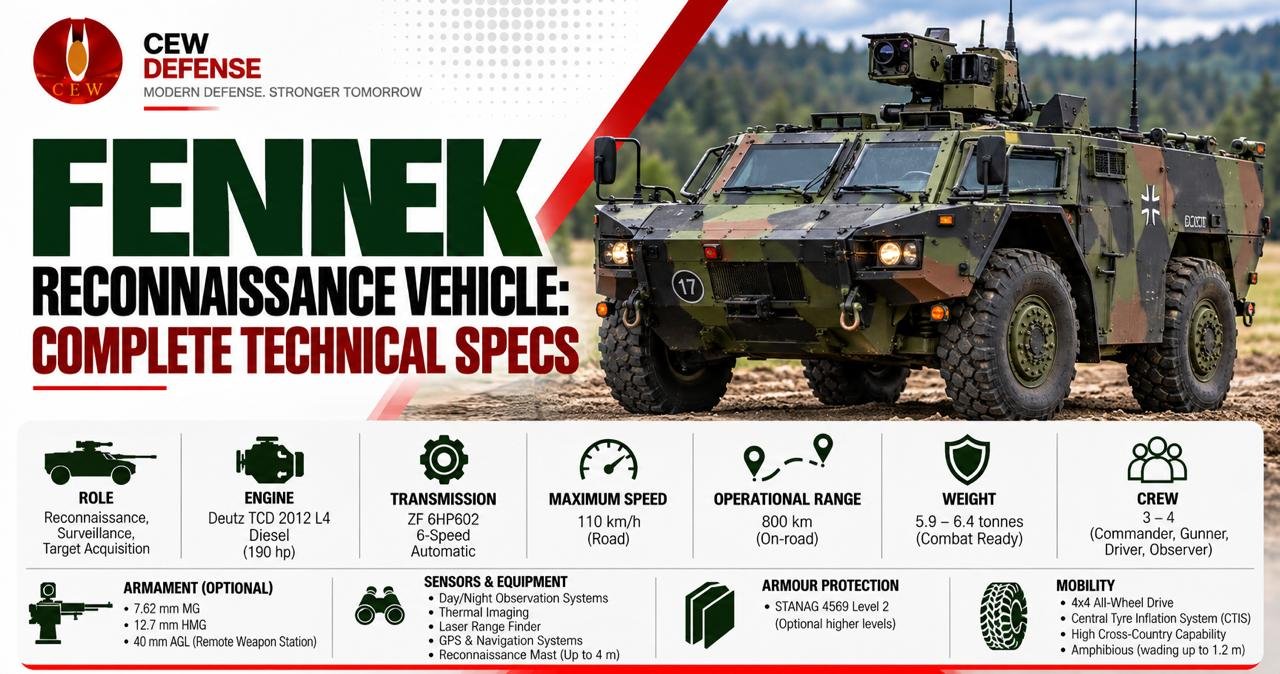 Fennek Light Armored: Detailed Technical Specifications and Operational History
